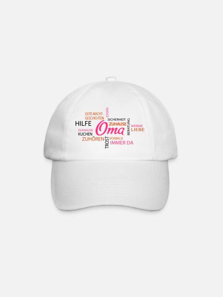 Oma - Baseballkappe - Weiß/Weiß