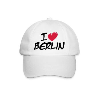 I love Berlin / Ich liebe Berlin - Casquette classique - blanc/blanc - Devant
