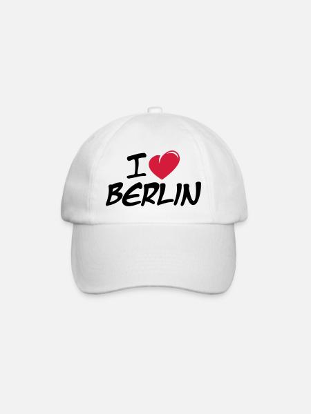 I love Berlin / Ich liebe Berlin - Baseballkappe - Weiß/Weiß
