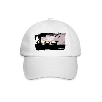 T-shirt cerf & biche personnalisé - Casquette classique - blanc/blanc - Devant