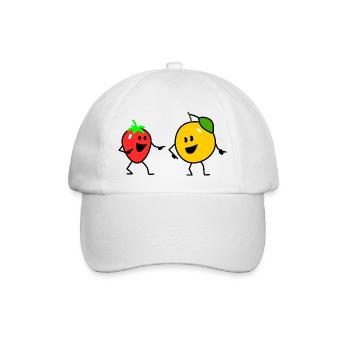 fruit salad strawberry orange - Baseball Cap - white/white - Front