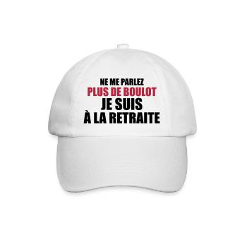 Je suis à la retraite - Casquette classique - blanc/blanc - Devant