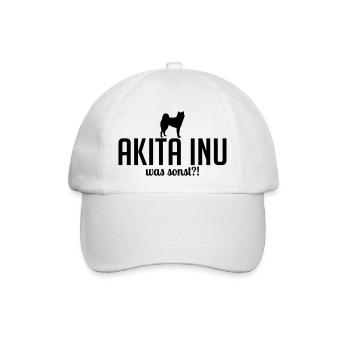 AKITA INU was sonst - Baseballkappe - Weiß/Weiß - Vorne