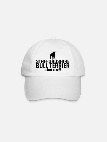 STAFFORDSHIRE BULL TERRIER what else - Baseball Cap - white/white