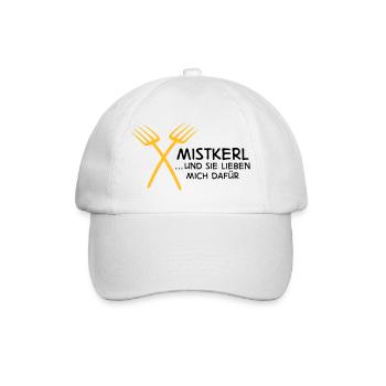 2541614 15142795 mistkerl - Baseball Cap - white/white - Front