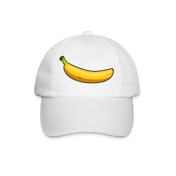 Banane - Baseballkappe - Weiß/Weiß - Vorne