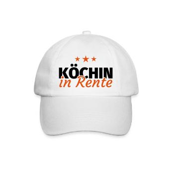 Köchin Rente - Baseballkappe - Weiß/Weiß - Vorne