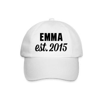 Emma est 2015 - Baseballkappe - Weiß/Weiß - Vorne