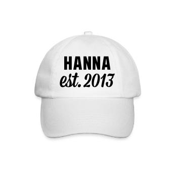 Hanna est 2013 - Baseballkappe - Weiß/Weiß - Vorne