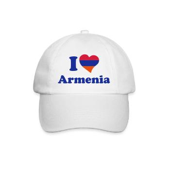 I love Armenia - J'aime l'Arménie - Casquette classique - blanc/blanc - Devant