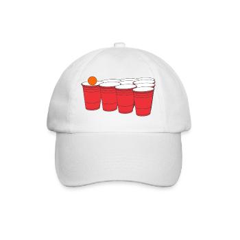 Beerpong Becher - Baseballkappe - Weiß/Weiß - Vorne