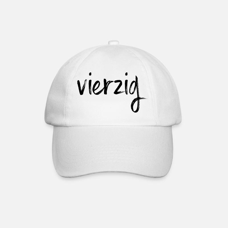 40 vierzig 40. Geburtstag Geschenk - Baseballkappe - Weiß/Weiß