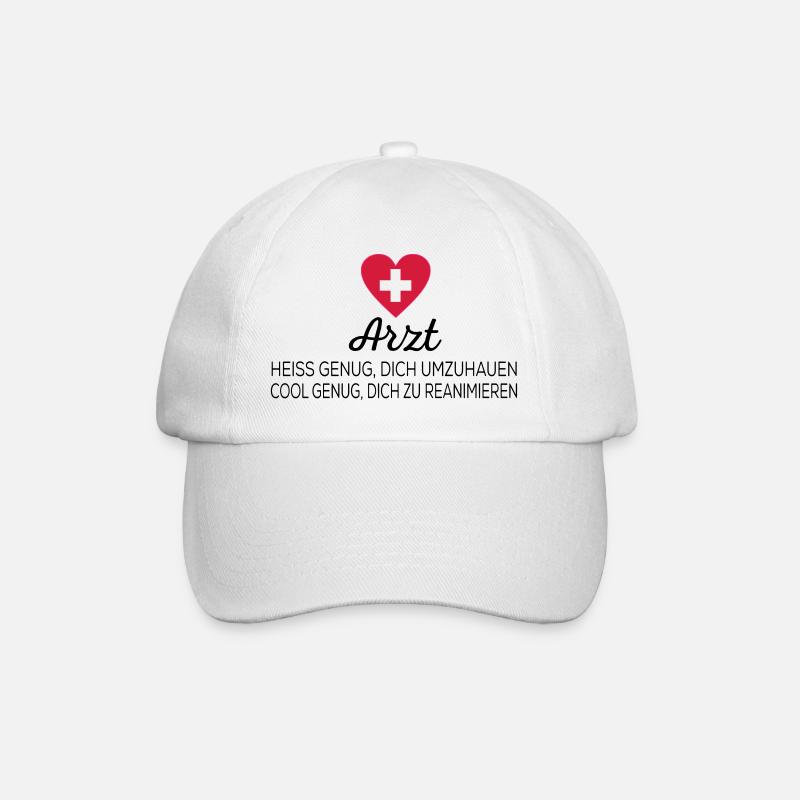 Arzt - Baseballkappe - Weiß/Weiß