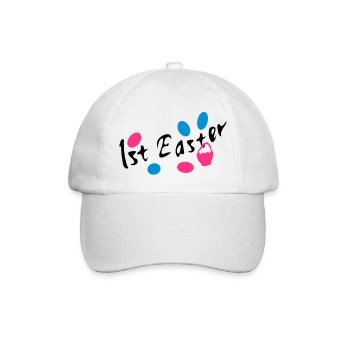 1. Ostern Ostereier txt - Baseballkappe - Weiß/Weiß - Vorne