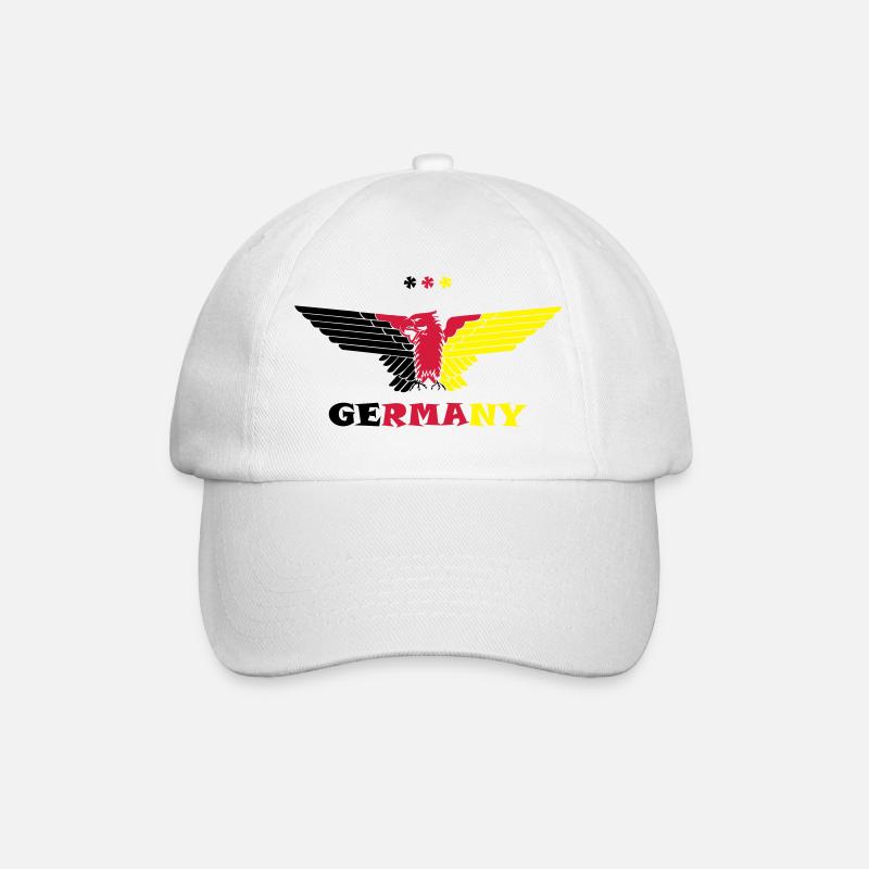 Deutschland Adler Germany colored - Baseballkappe - Weiß/Weiß