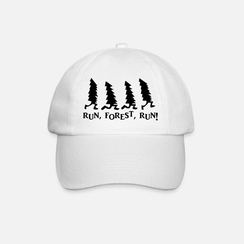 Run Forest Run Weihnachten - Baseballkappe - Weiß/Weiß
