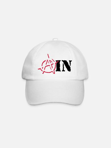 Anarchy Ain - Baseball Cap - white/white