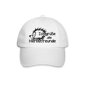 Herbstfreunde Herbst Igel Spruch Geschenk lustig - Baseballkappe - Weiß/Weiß - Vorne