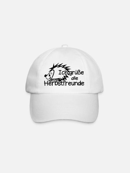 Herbstfreunde Herbst Igel Spruch Geschenk lustig - Baseballkappe - Weiß/Weiß