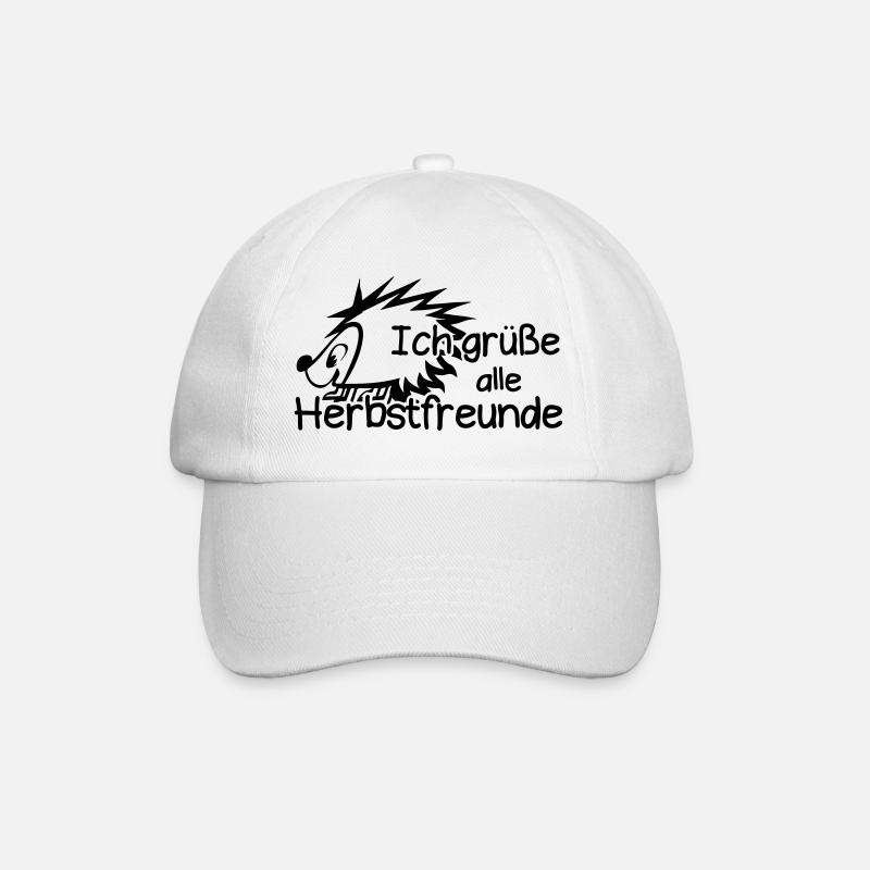 Herbstfreunde Herbst Igel Spruch Geschenk lustig - Baseballkappe - Weiß/Weiß
