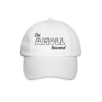 Sei AMOLL leiwand - Baseballkappe - Weiß/Weiß - Vorne