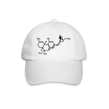 THC Molecule - Baseball Cap - white/white - Front