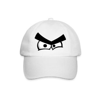 Verärgerte Augen - Baseballkappe - Weiß/Weiß - Vorne