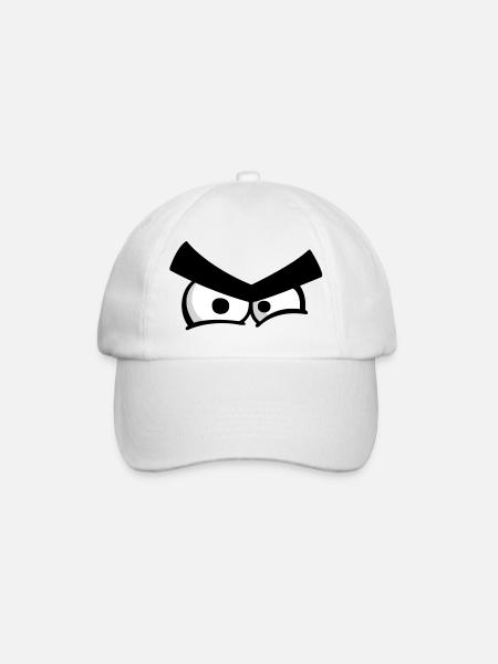 Verärgerte Augen - Baseballkappe - Weiß/Weiß