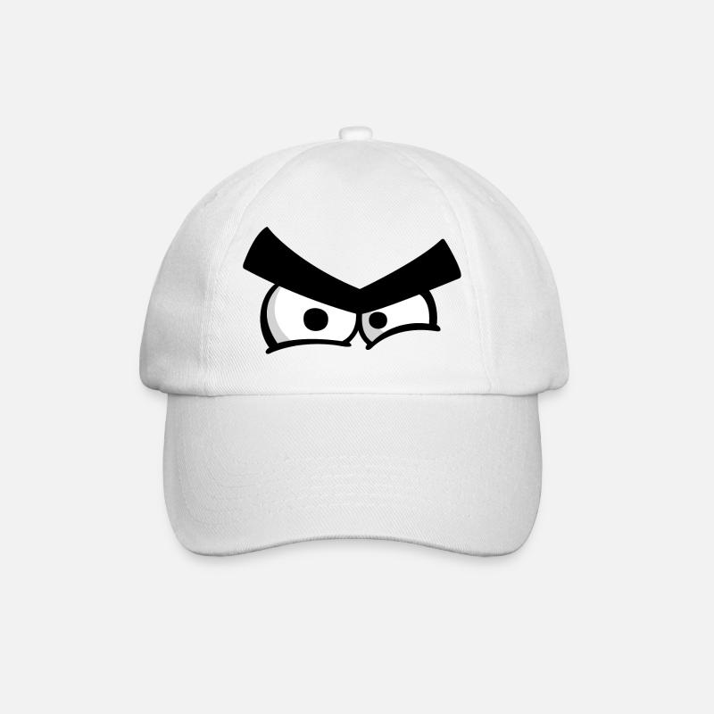 Verärgerte Augen - Baseballkappe - Weiß/Weiß