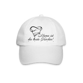 mama ist die beste köchin - Baseballkappe - Weiß/Weiß - Vorne