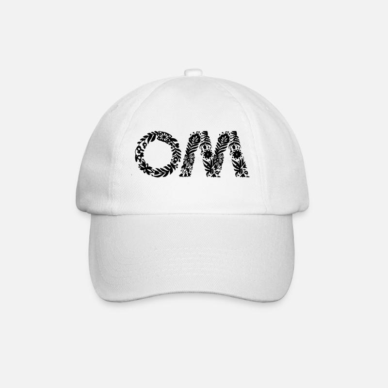 Om - Baseballkappe - Weiß/Weiß