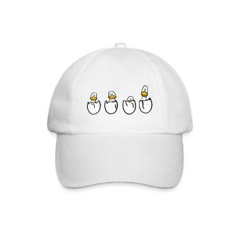 Ducks made of egg - Baseball Cap - white/white - Front