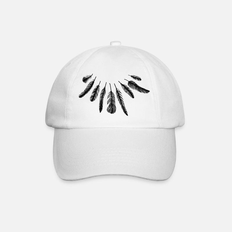 federn - Baseballkappe - Weiß/Weiß