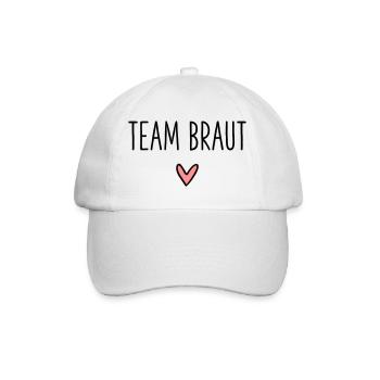 Team Braut Herz Braut Party Brautparty - Baseballkappe - Weiß/Weiß - Vorne