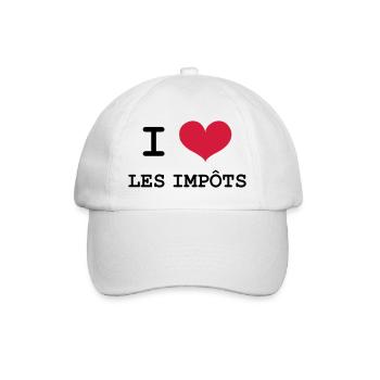 I Love les impôts - Casquette classique - blanc/blanc - Devant