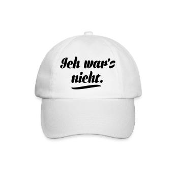 Ich war's nicht - Baseballkappe - Weiß/Weiß - Vorne