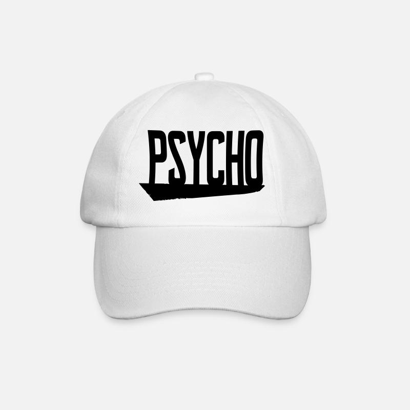 psycho - Baseballkappe - Weiß/Weiß
