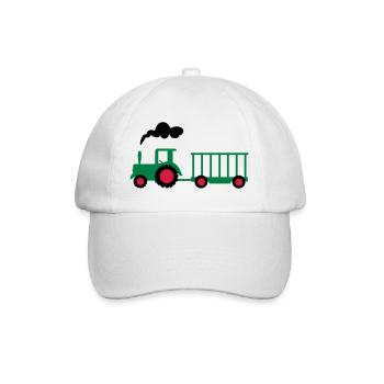 traktor trecker landwirtschaft - Baseballkappe - Weiß/Weiß - Vorne