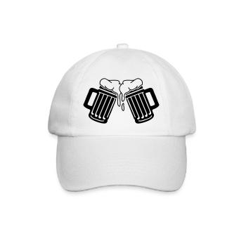 bier__f1 - Baseball Cap - white/white - Front