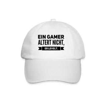 Level Up Gamer – Perfect for a Birthday - Baseball Cap - white/white - Front