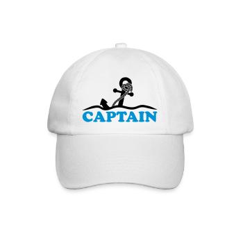 Ancre sous l'eau vagues capitaine conception - Casquette classique - blanc/blanc - Devant