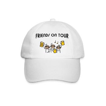 Hommes amitié bière boire des amis en tournée - Casquette classique - blanc/blanc - Devant