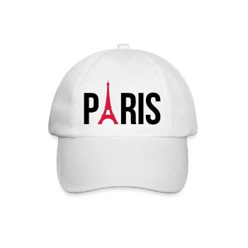 I love Paris, Paris mit Eifelturm - Casquette classique - blanc/blanc - Devant