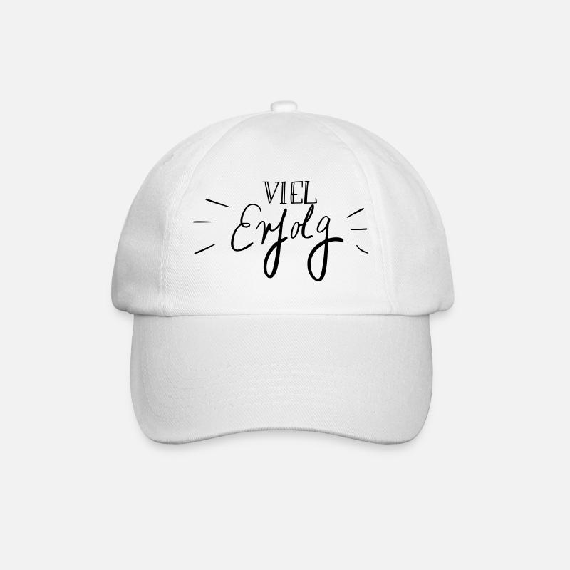 Viel Erfolg - Baseballkappe - Weiß/Weiß