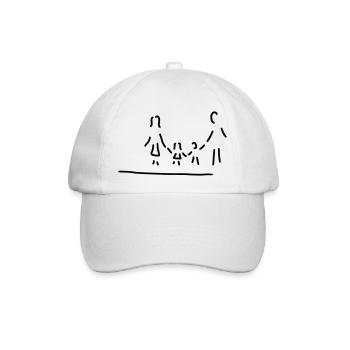 familie mutter vater kinder - Baseballkappe - Weiß/Weiß - Vorne
