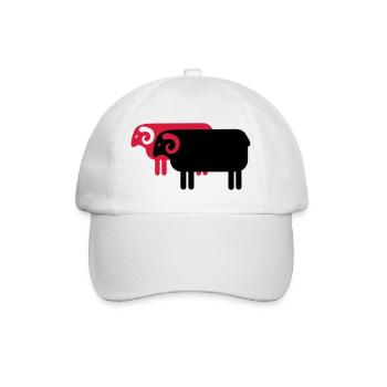 sheep - Baseball Cap - white/white - Front