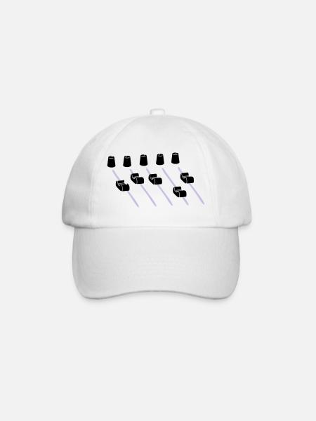 music mixer - Baseballkappe - Weiß/Weiß