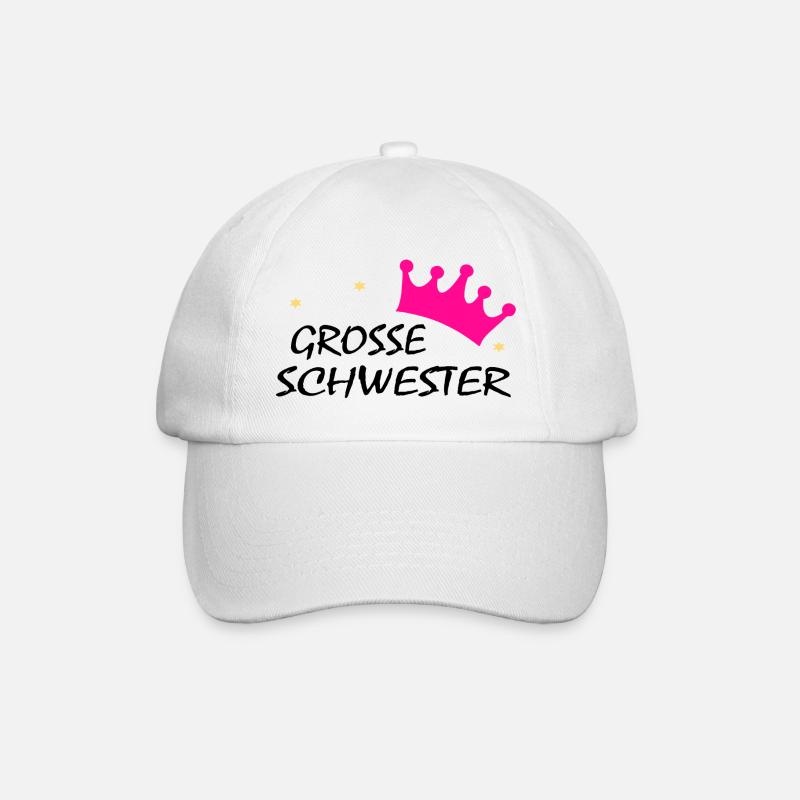grosse schwester - Baseballkappe - Weiß/Weiß