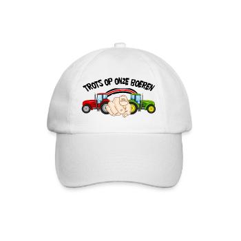 Proud Farm Life with Tractors - Baseball Cap - white/white - Front