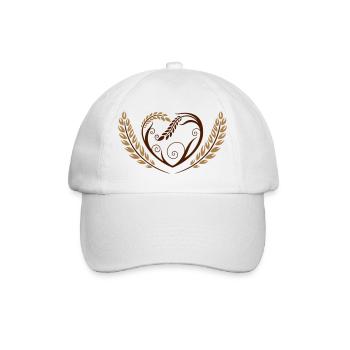 Grand coeur avec des céréales - Casquette classique - blanc/blanc - Devant